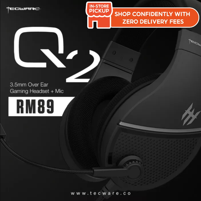  TECWARE Q2 Gaming Headset ENTRY LEVEL BEST SELLING MODEL / READY