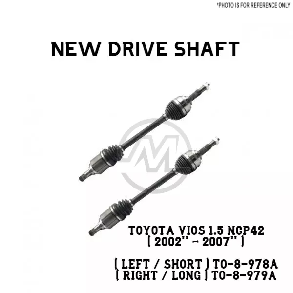 NEW DRIVE SHAFT TOYOTA VIOS 1.5 NCP42 ( 2002'' 2007'' ) LEFT SHORT TO