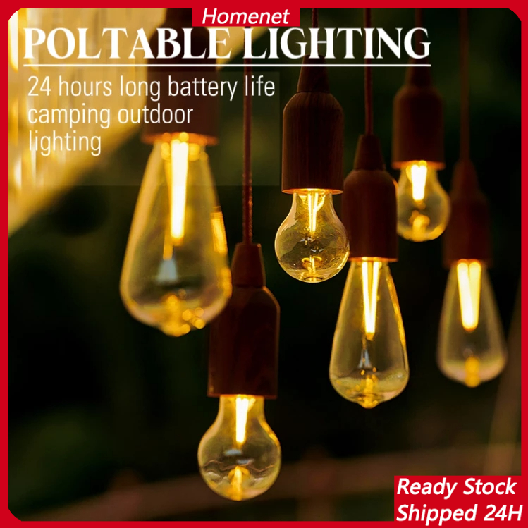 Waterproof Camping Hanging Pull String Light Atmosphere Lamp Warm Light