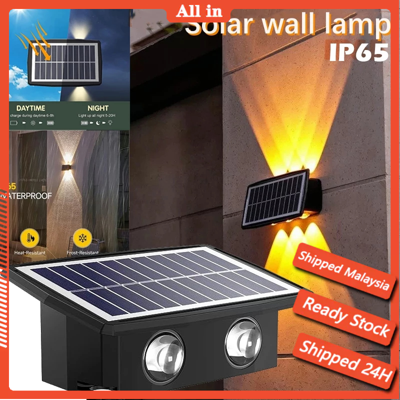 Solar 4/6 LED Lampu Solar Light Outdoor Lighting Garden Wall Lamp For ...