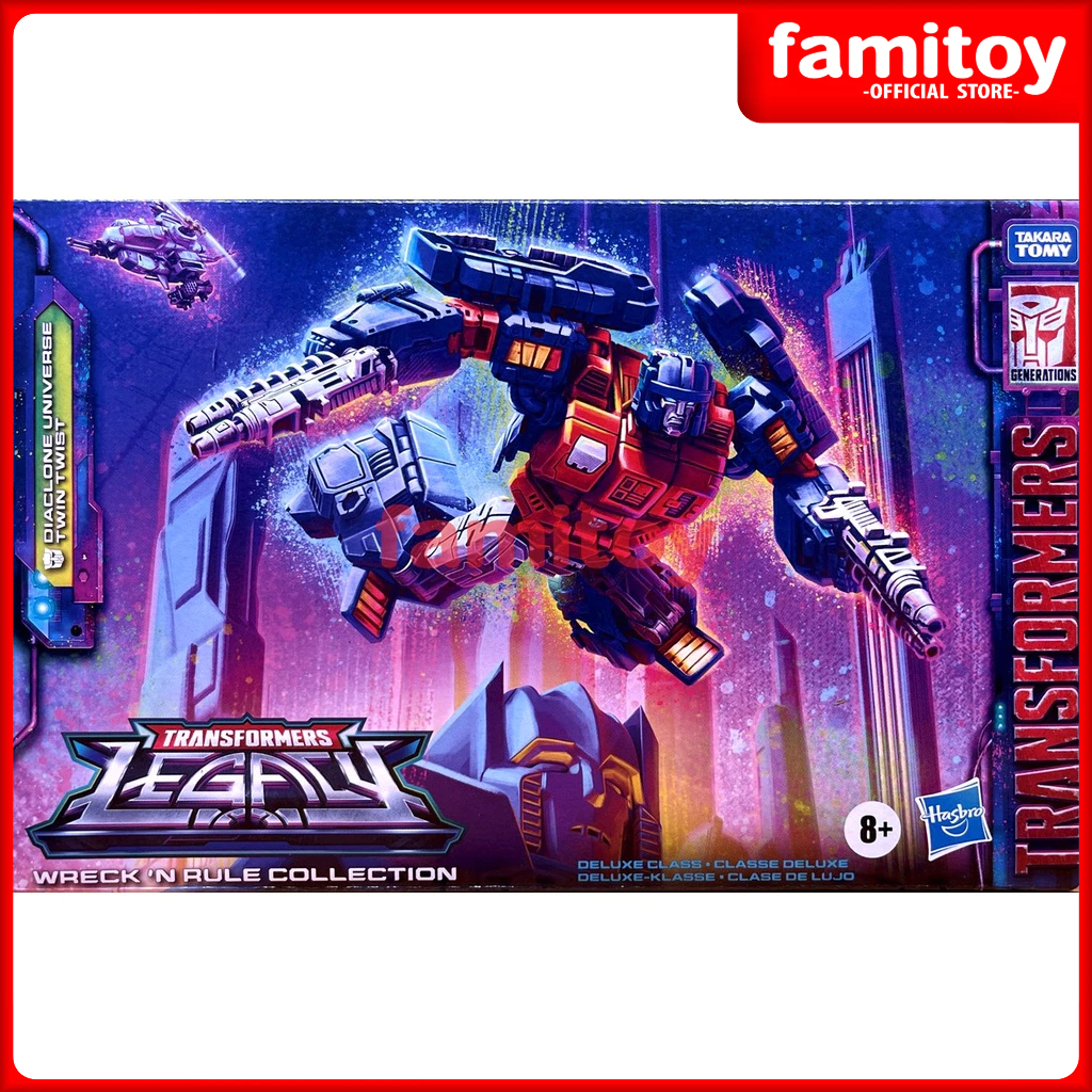 Transformers Generations Legacy Wreck 'N Rule | Twin Twist Diaclone Universe | Action Figure 14 Cm Con Accessori