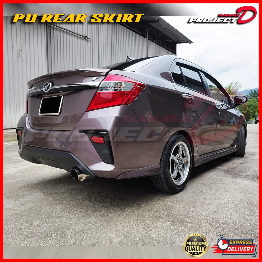 💥Ready Stock💥Perodua Bezza **2020~2024** PU Rear Lips Skirt diffuser ...