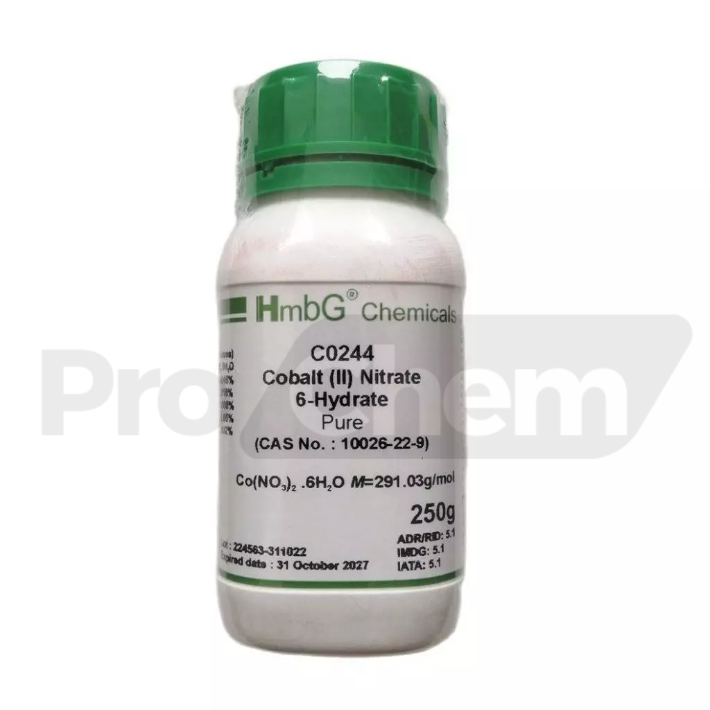 Cobalt (II) Nitrate Hexahydrate | Cobalt 2 Nitrate 6H2O, HmbG 250g [CAS ...