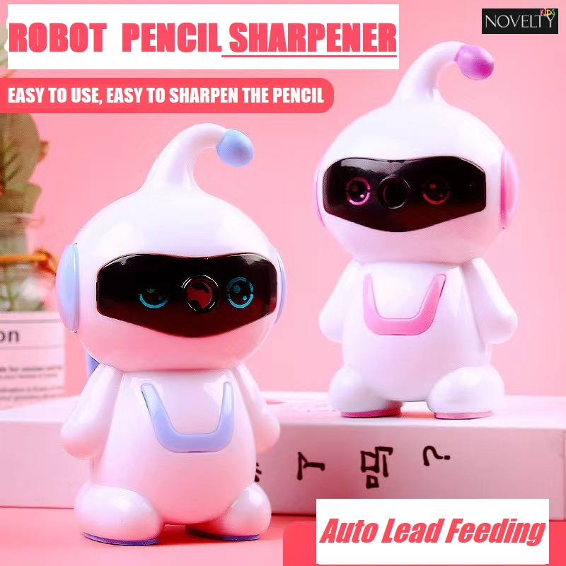 Creative Robot Pencil Sharpener Pengasah Pensil Robot Auto Lead