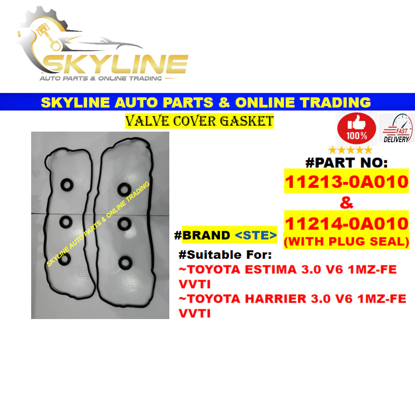 11213-0a010-11214-0a010-valve-cover-gasket-with-plug-seal-toyota
