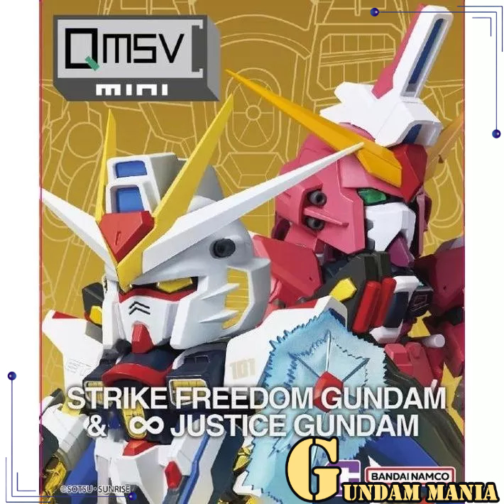 【ORIGINAL】BANDAI QMSV Mini Strike Freedom Gundam & Infinite Justice ...