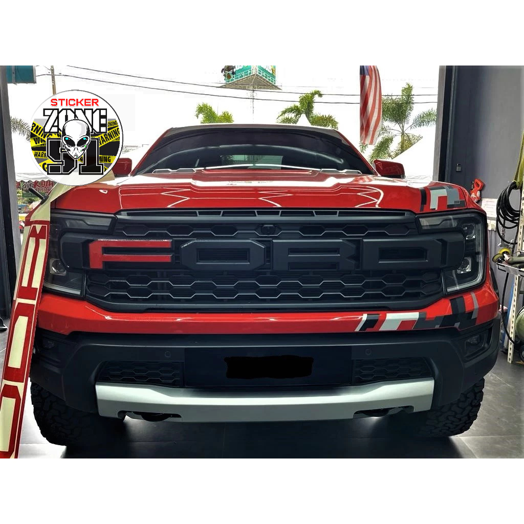 1 piece Ford Ranger Raptor Grill Wording Sticker For Ford Ranger Raptor ...