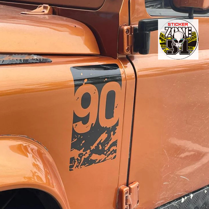 [Ready Stock] Land Rover Defender Fender 90 Wording Sticker 1 Piece ...