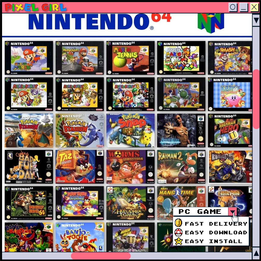 Nintendo N64 Games Collection PC Digital Download Offline [PC Game ...