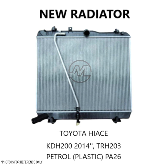 NEW RADIATOR TOYOTA HIACE KDH200 2014'' DIESEL PLASTIC PA26 TOYOTA ...