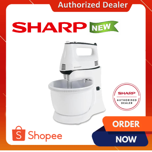 SHARP STAND MIXER 300W WITH GEAR DRIVE BOWL 3.4L EMS60WH / EMS60WH