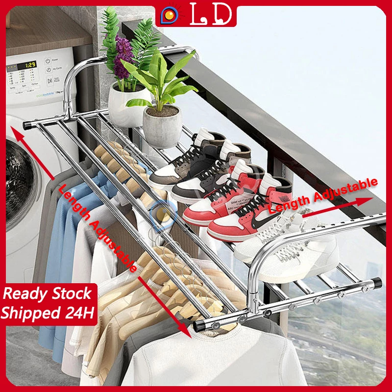 Extendable Stainless Steel Towel Hanger Ampaian Foldable Drying Rack ...