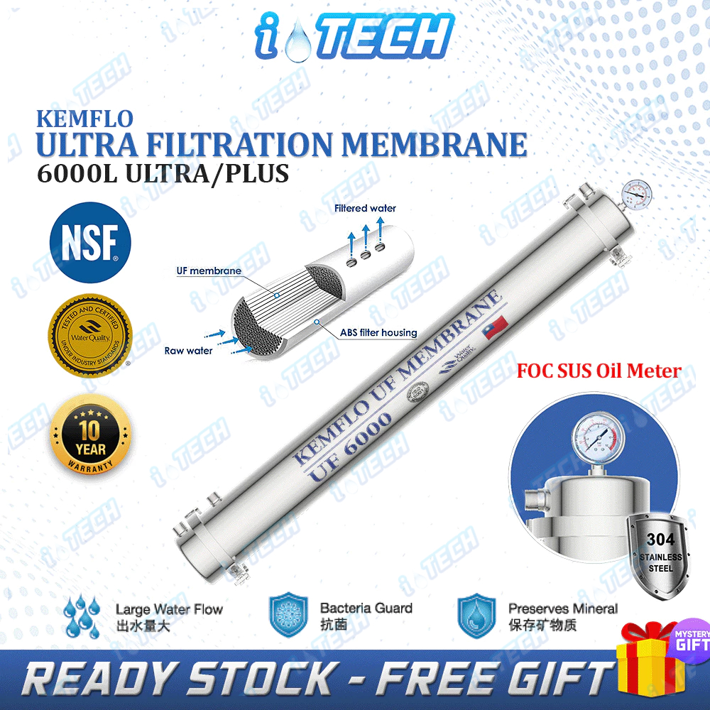 KEMFLO Stainless Steel Outdoor Water Filter 6000L Ultra UF Membrane