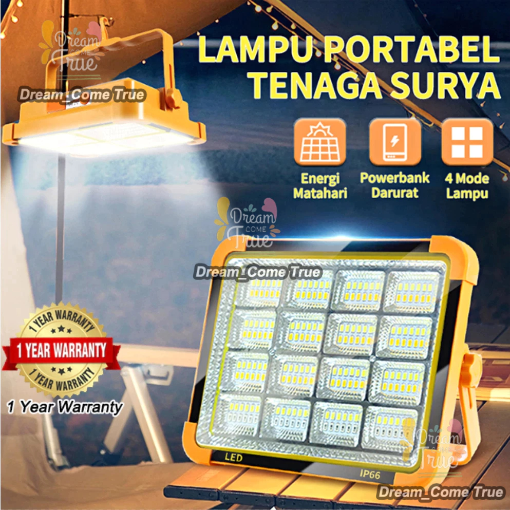 LED Solar Emergency light 3000W Lampu Solar Light with solar panel LED ...