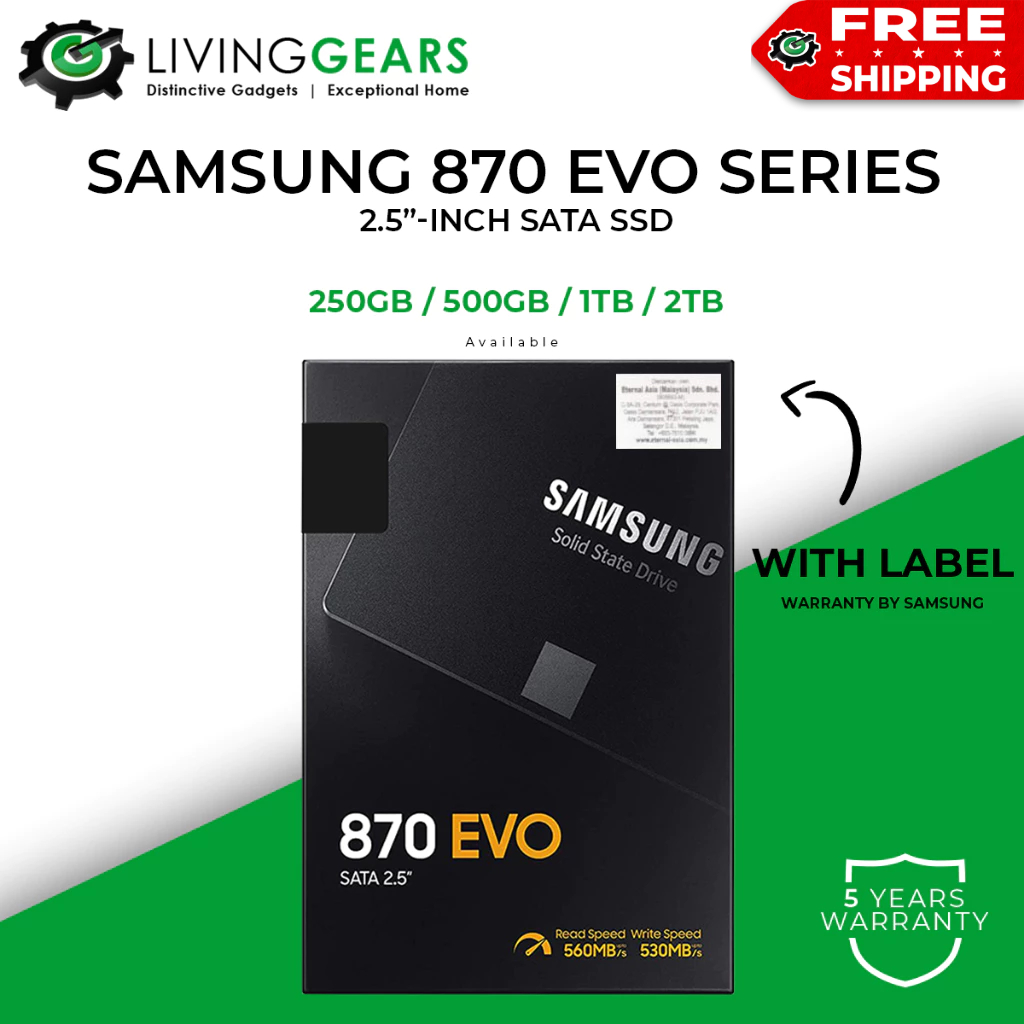 Samsung (サムスン) 870 EVO 1TB SATA 2.5インチ SSD Samsung evoの