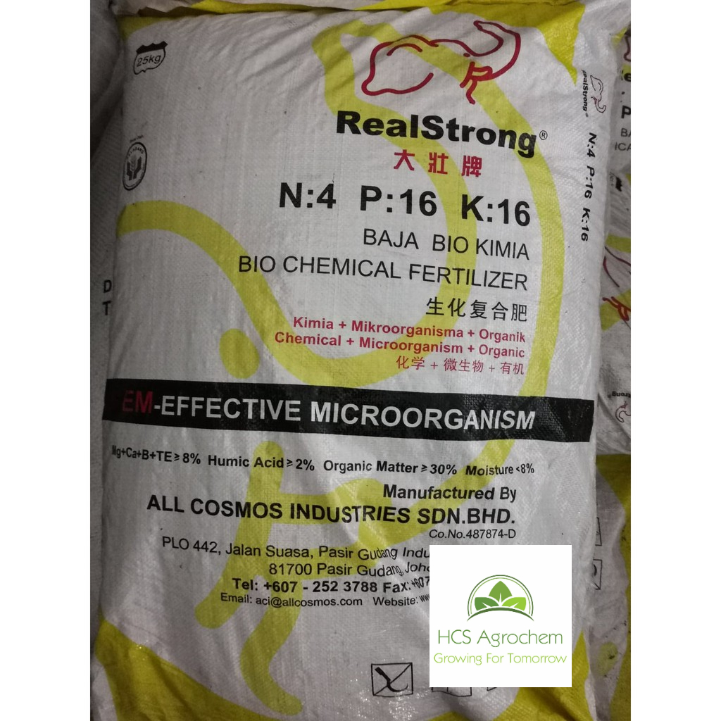 (+-1KG) REPACK Baja buah/bunga organik Real Strong 4/16/16/2+TE ...