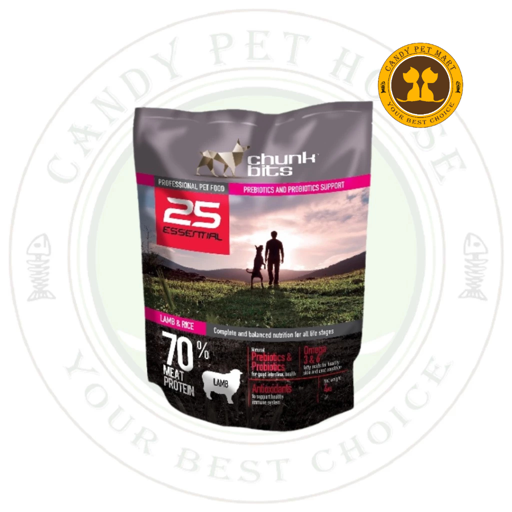 Chunkbits Essential 25 ( Lamb & Rice ) - 4KG / 4KG + 400G | Shopee Malaysia