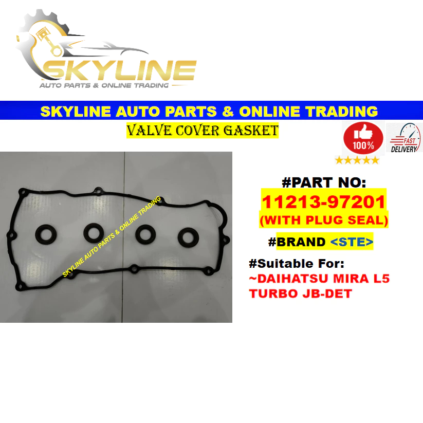 1121397201 Valve Cover Gasket (With Plug Seal) Daihatsu Mira L5 Turbo
