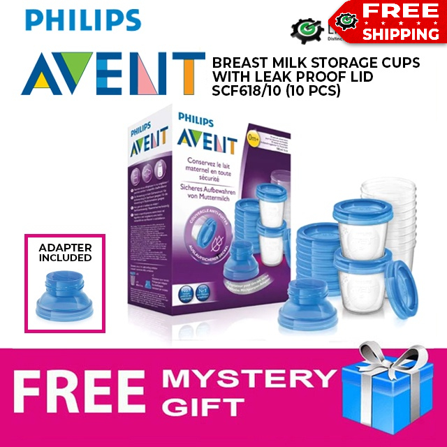 Philips Avent Baby Breastmilk Storage Cups (180ml x 10 Pcs) SCF618 ...