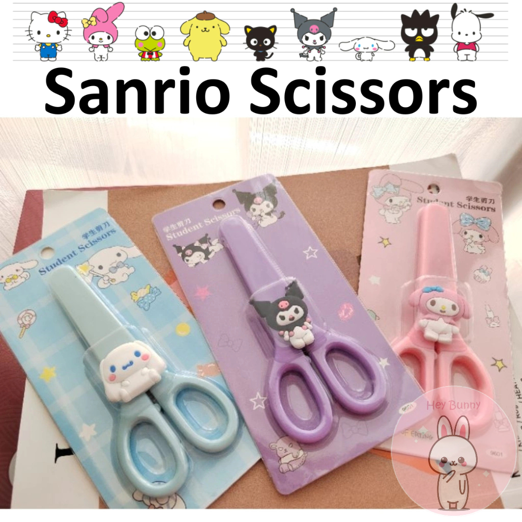 Sanrio Scissors Kuromi My Melody Cinnamoroll Sanrio Stationery Scissors ...