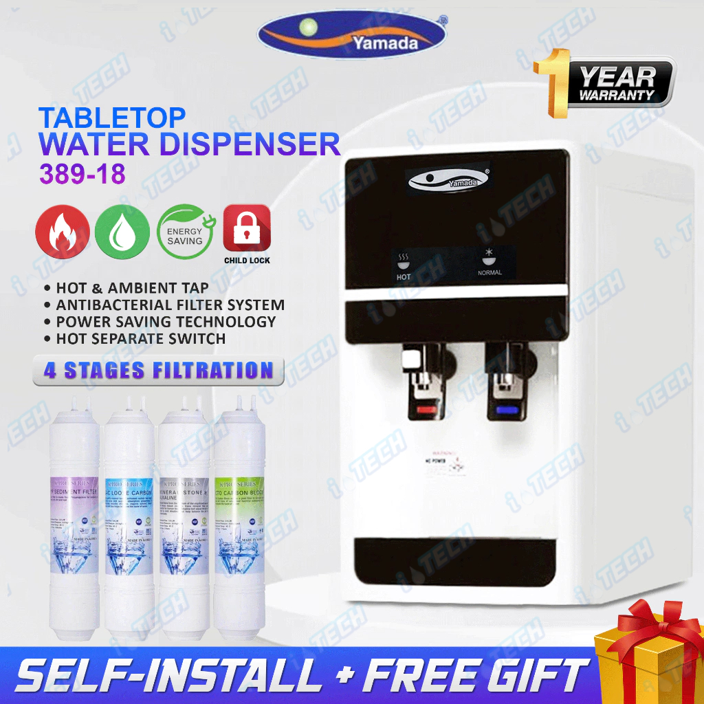 I-TECH Tabletop Water Dispenser Hot & Normal 389-18 - 4 Stages ...