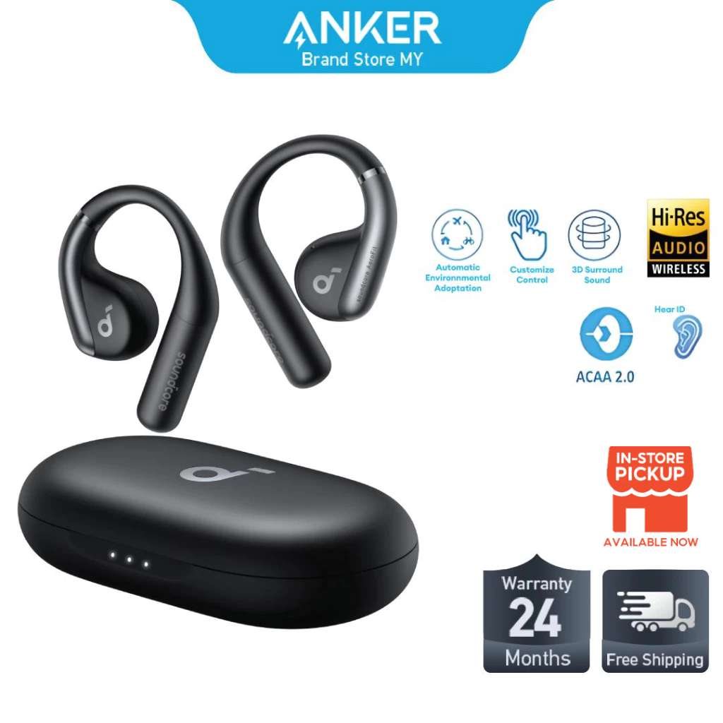 Soundcore AeroFit Open-Ear Headphones 42H Playtime, IPX7