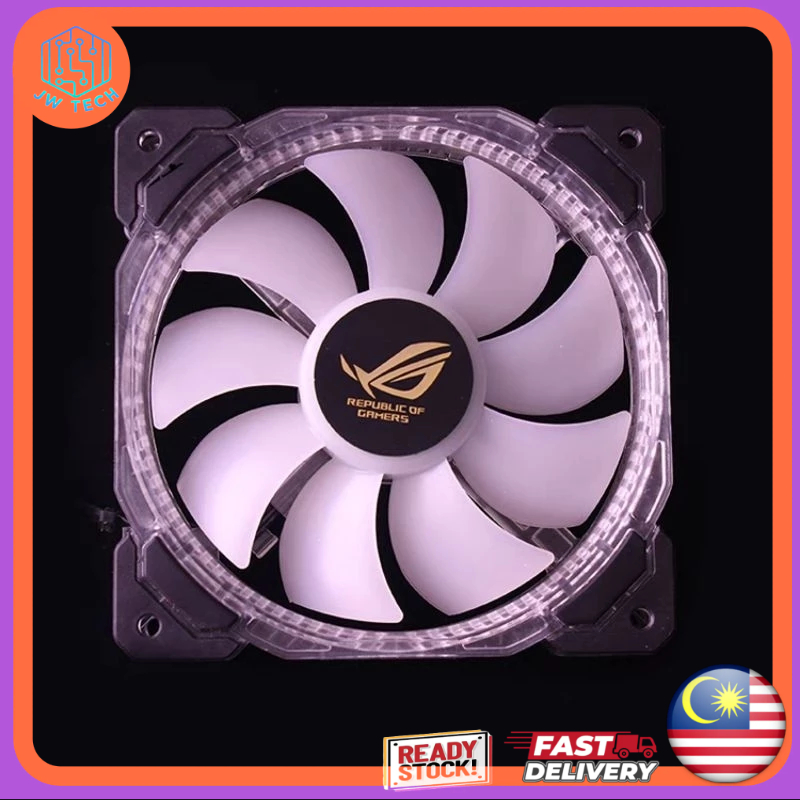 🇲🇾 Ready Stock 🇲🇾 ROG Logo Pc Case Fan Sticker Deco Mod (Hard Material