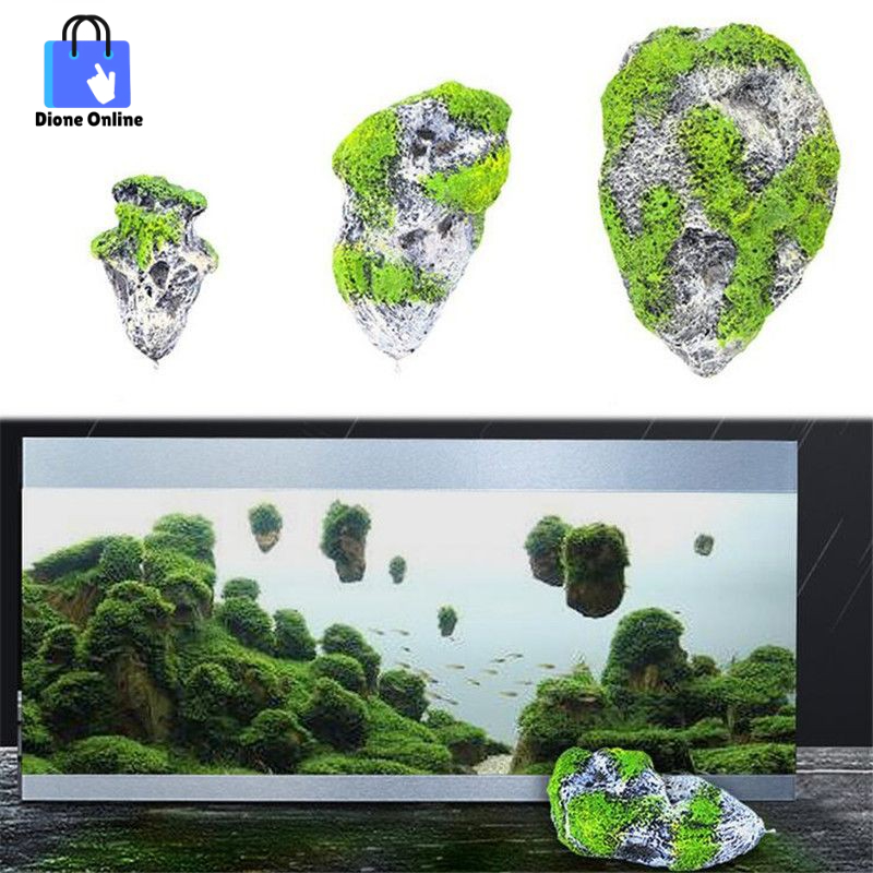 Aquarium Decoration Floating Rock Artificial Landscape Fish Tank ...