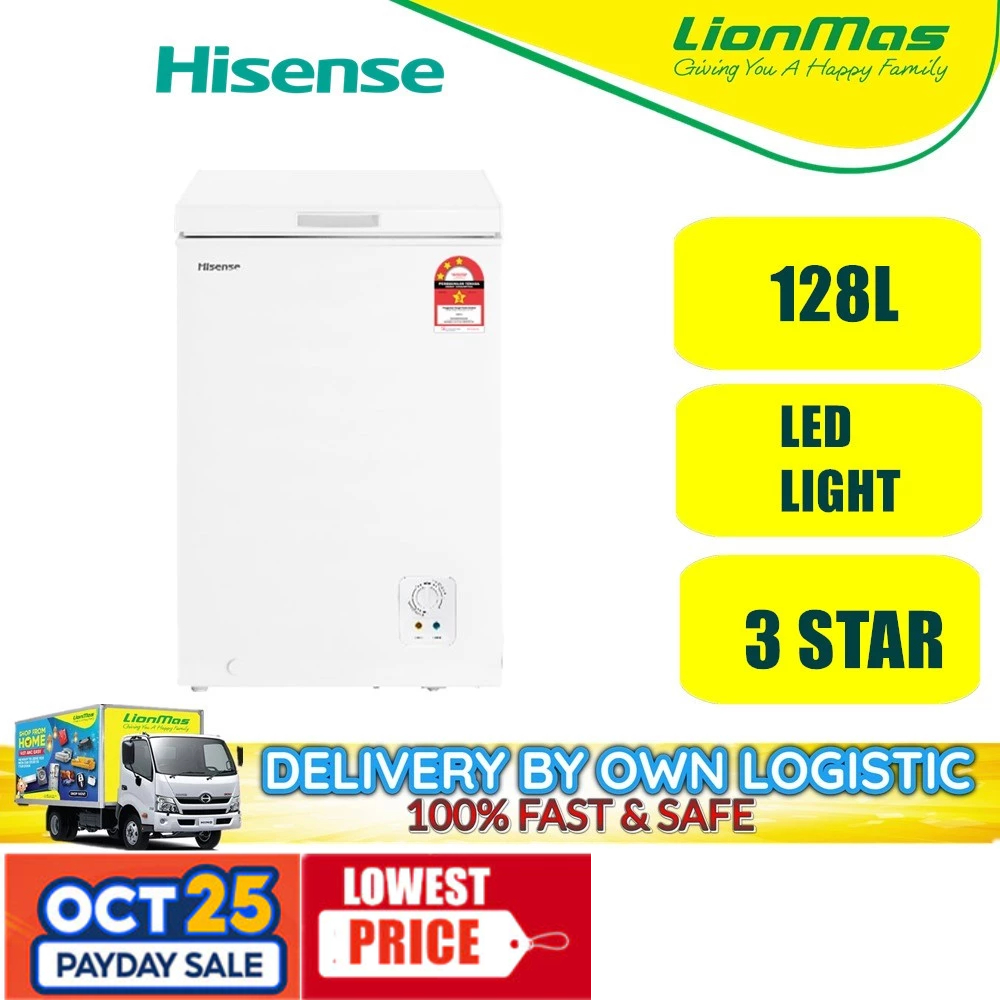 Hisense Chest Freezer (128L) FC125D4BW Shopee Malaysia