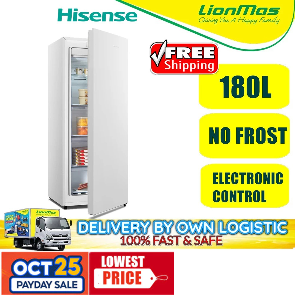 HISENSE 180L UPRIGHT FREEZER FV188N4AWN NO FROST Shopee Malaysia