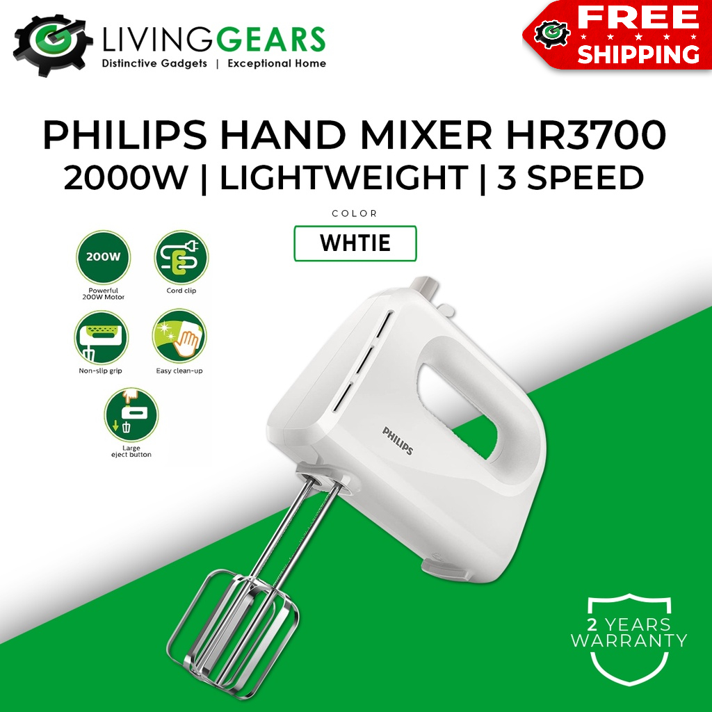 Philips Hand Mixer HR3700 with Strip Beaters Shopee Malaysia