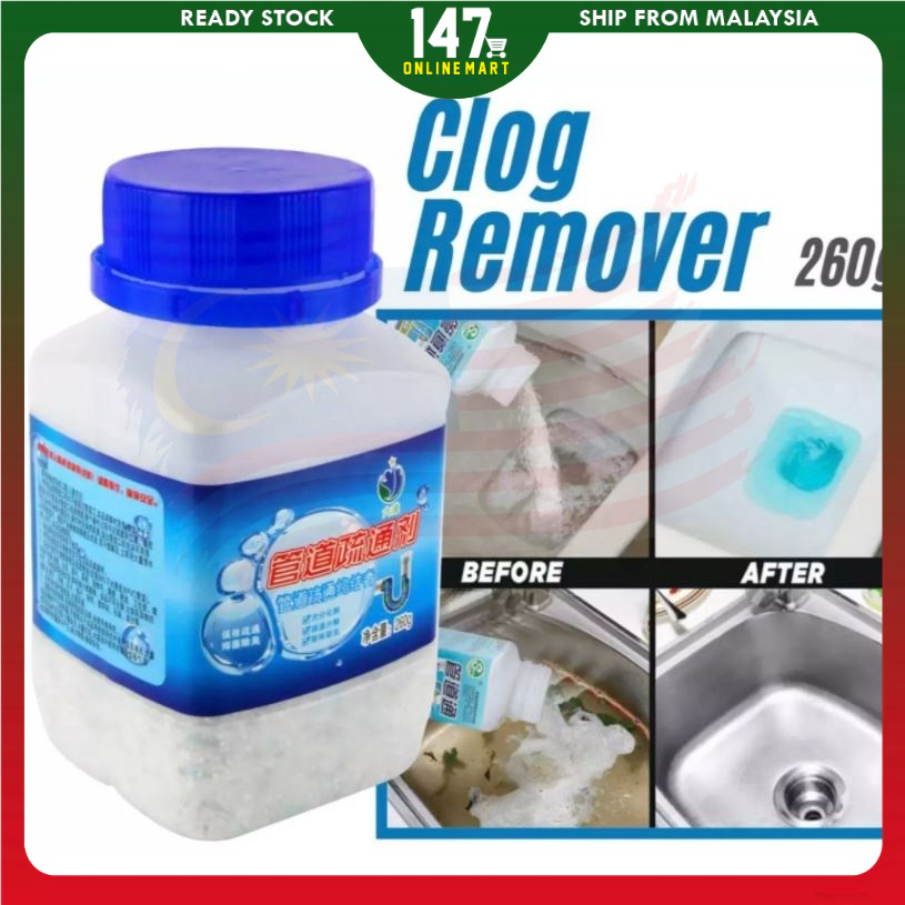 Pipe Drain Cleaner and Clog Remover Powder for Toilet and Kitchen ...