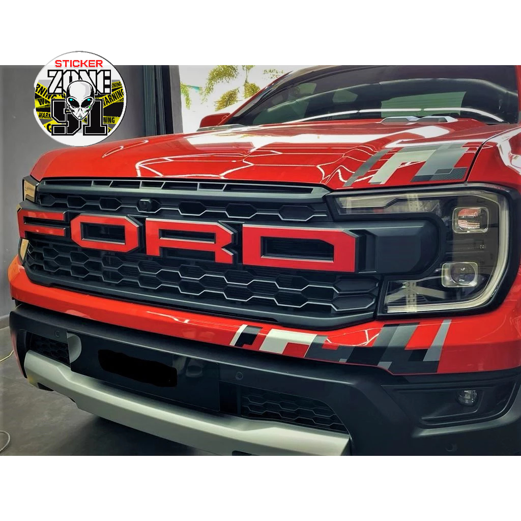1 piece Ford Ranger Raptor Grill Wording Sticker For Ford Ranger Raptor ...