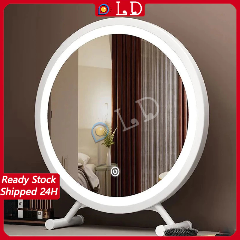 3 Color LED Makeup Mirror desktop vanity mirror Countertop Cosmetic