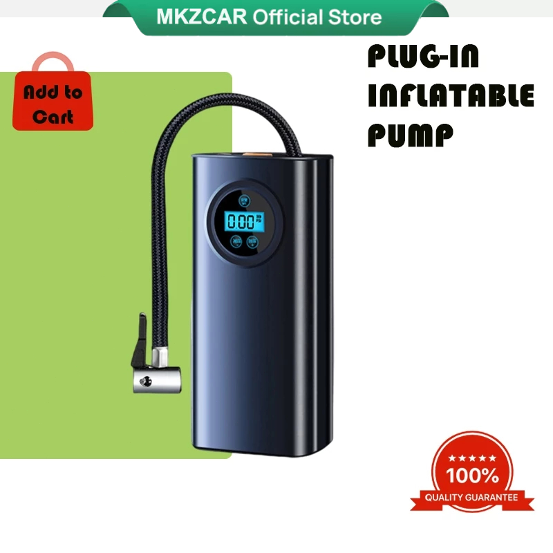 MKZCAR Portable Pam Air Compressor Pump Tire Inflator Inflation Pam ...