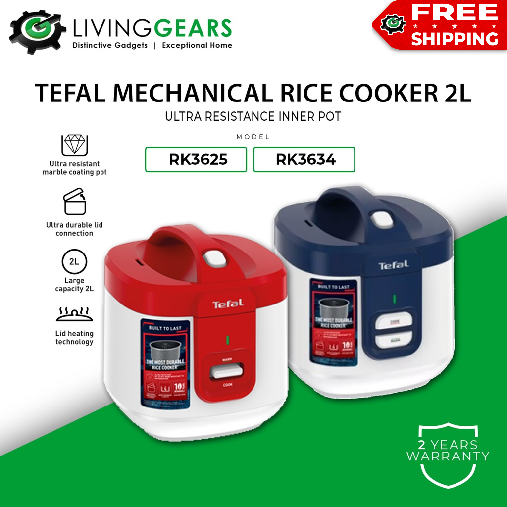 Tefal Everforce Rice Cooker 10 Cups (2.0L) RK3625 RK3634/8 Cups (1.5L