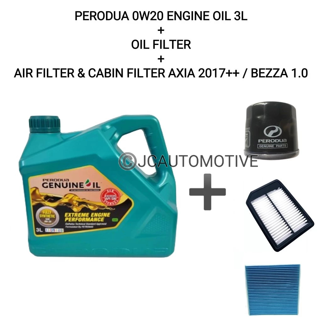 New Packing Perodua Fully Synthetic 3L 0W20 Engine Oil 0W20 3L + Oil