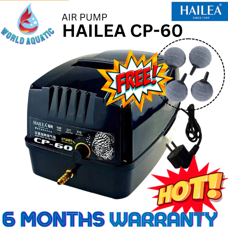 [READY STOCK] HAILEA CP60 AC DC AIR PUMP AQUARIUM PUMP CP60 (6 months warranty) Shopee Malaysia