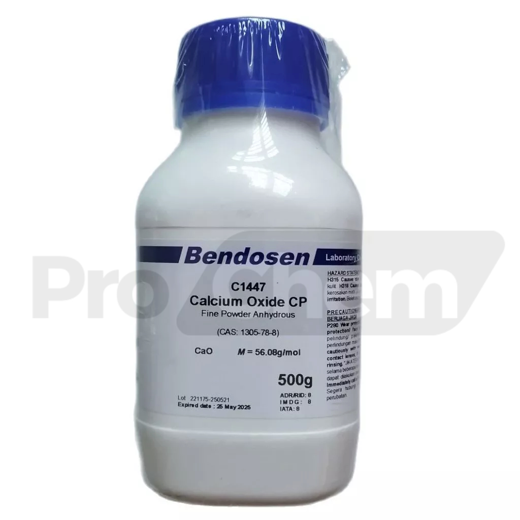 Calcium Oxide Fine Powder Anhydrous CP, Bendosen 500g [CAS No. 1305-78 ...