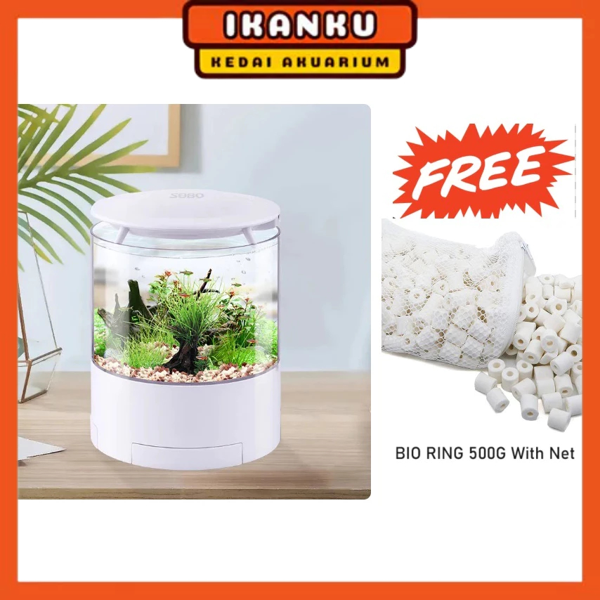 SOBO Q-1/Q-2 Acrylic White Aquarium for Small Fish Office Table