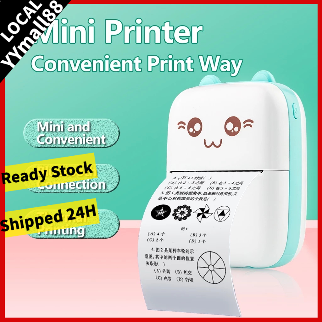 【COD】Mini Thermal Printer Bluetooth Printer Portable Tanpa Tinta ...