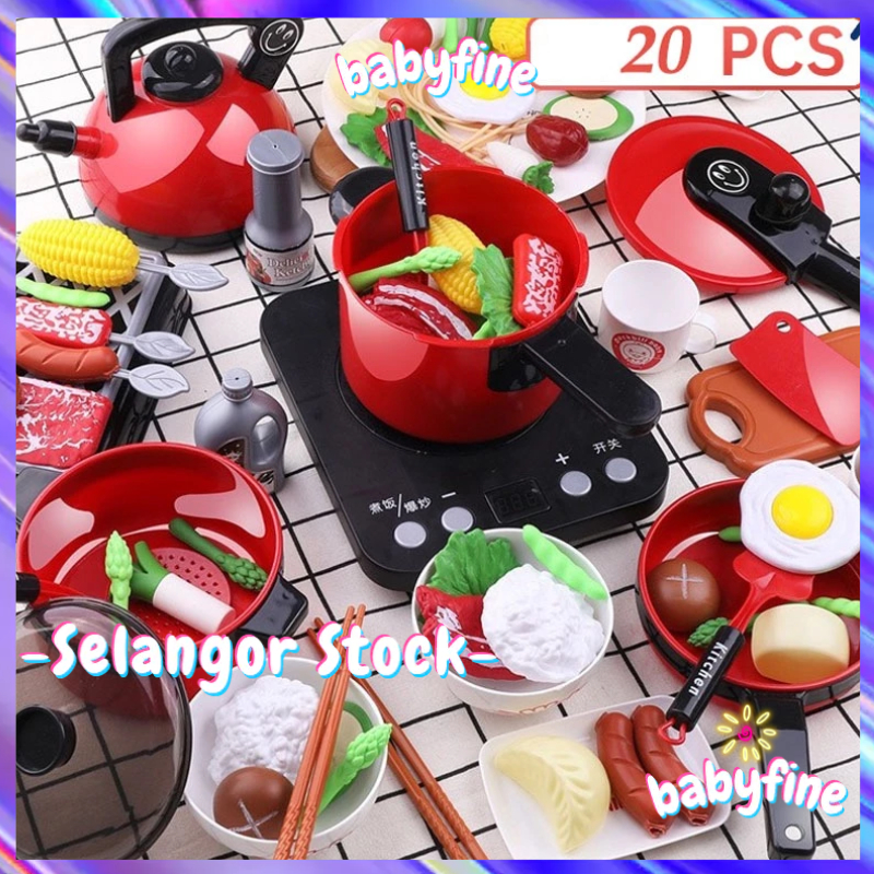 【20pcs】 Large Size Kitchen Simulation Toys Kids Pretend Kitchen Playset ...