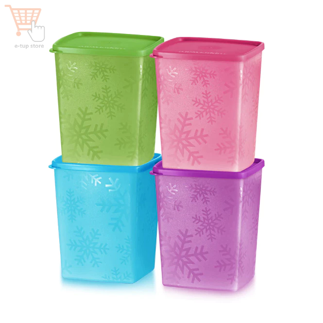 Tupperware Snowflake Cool Square Round 1.4L | Shopee Malaysia