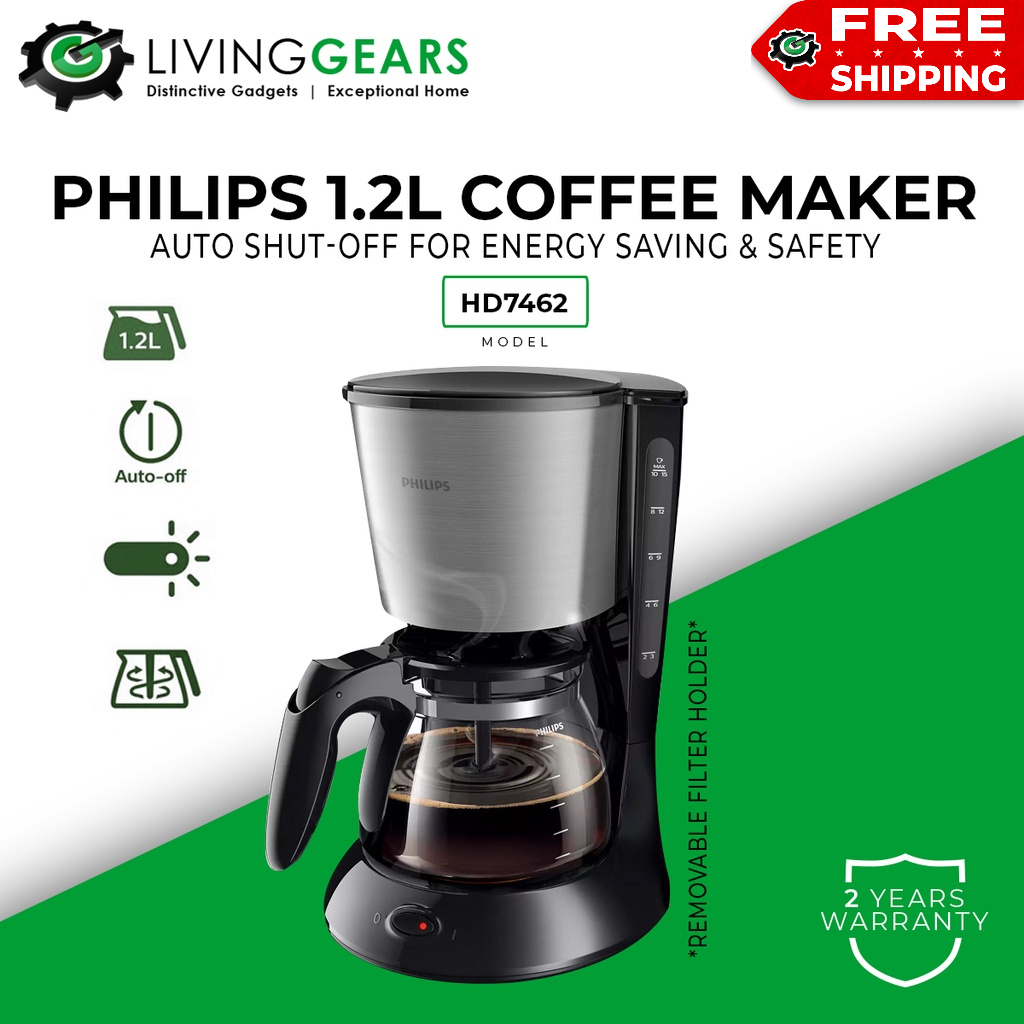 Philips Coffee Maker Compact Design Glass Jar (0.6L) HD7432/Pensonic Starbucks Ground Coffee (1