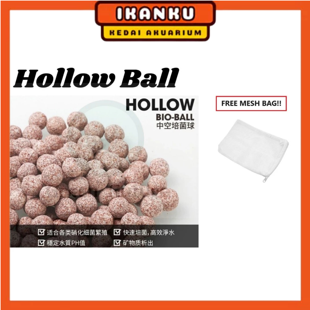 [1KG] Nano Sphere Hollow mini bio ball Filter Media Free Mesh Bag ...