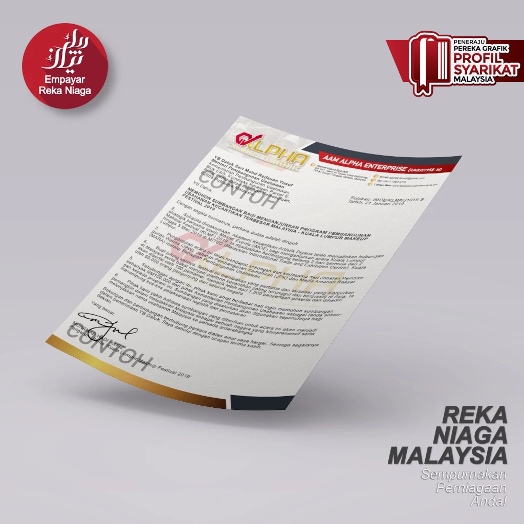 Perkhidmatan Design Kepala Surat | Letterhead Design Service | Shopee ...