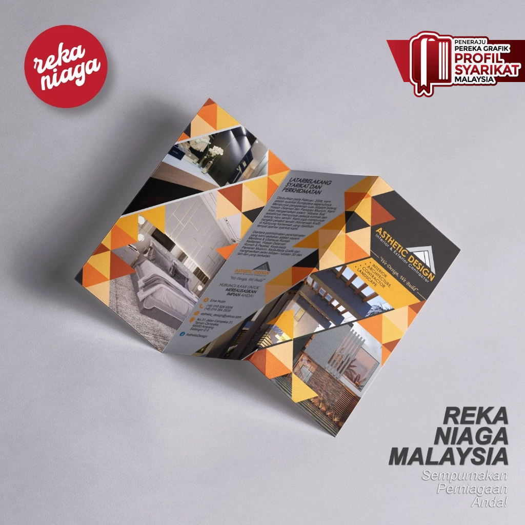 Perkhidmatan Design Risalah Trifold | Trifold Brochure Design Service ...