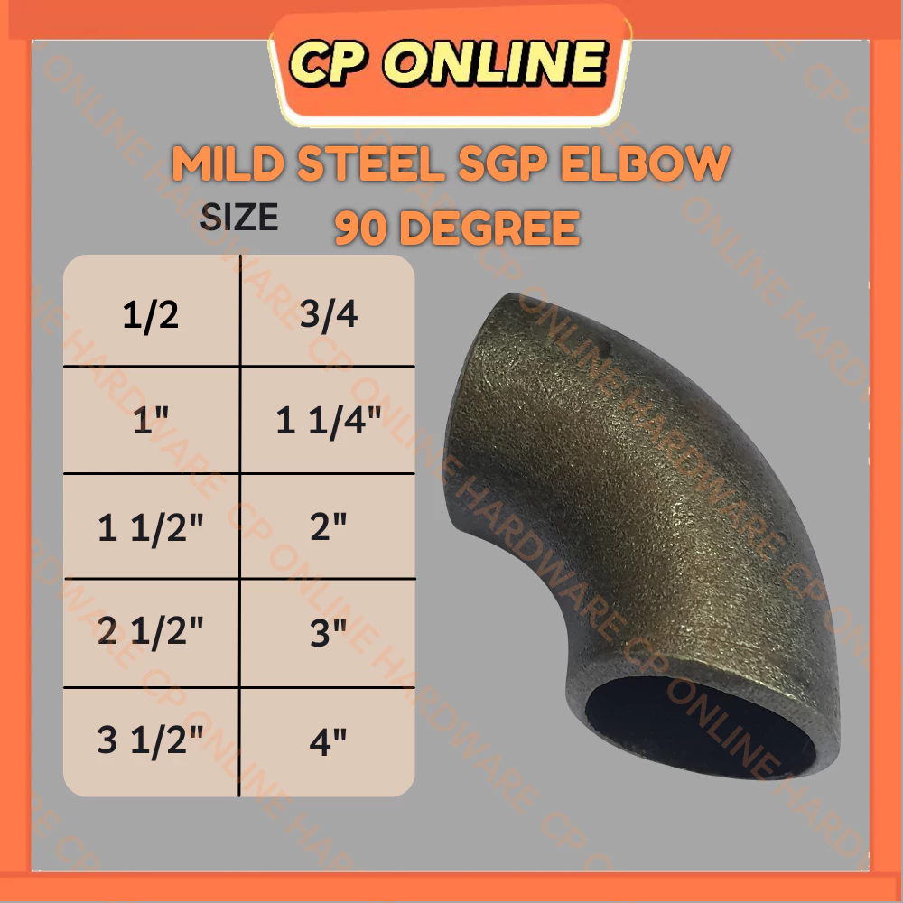 CP ONLINE [LOCAL DELIVERY] MILD STEEL SGP ELBOW FITTING 90 DEGREE ELBOW ...
