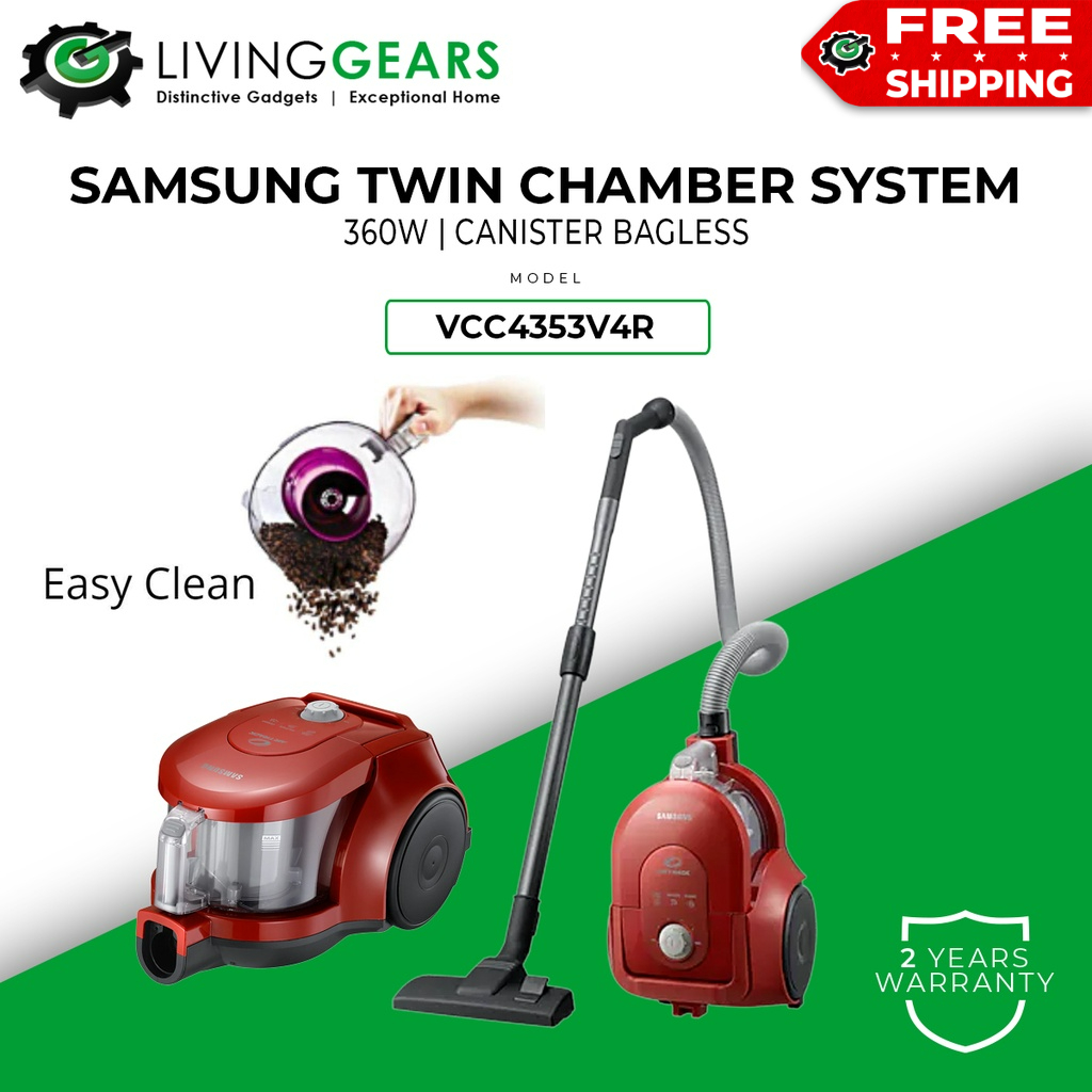 Samsung Twin Chamber System Bagless Canister Vacuum Cleaner (360W