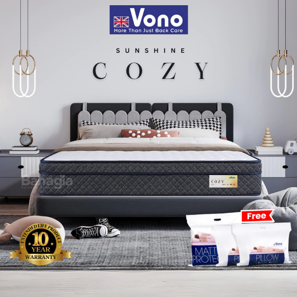 Vono Sunshine Cozy Mattress Free 2 Pillow + 1 Mattress Protector 10